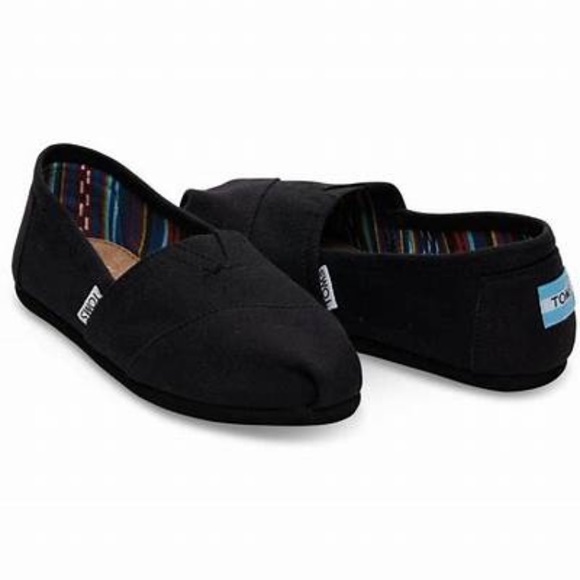 Black on Black TOMS Canvas Women's Classics - Picture 3 of 3